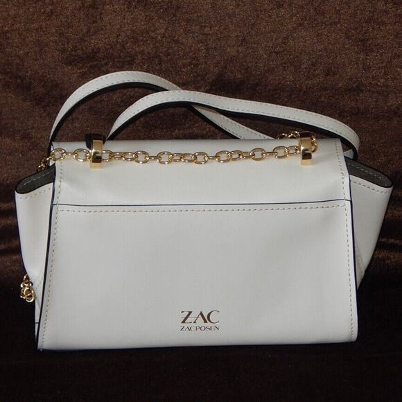 ZAC ZAC POSEN EARTHA Mini Chain Crossbody Ivory NS Handbag Authentic NWT $325 - Picture 10 of 14